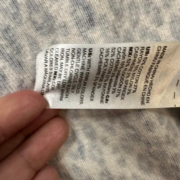 Chico's Size 2 Open Cardigan Black and White Cougar Pattern Hooded Front Pockets - Picture 4 of 9